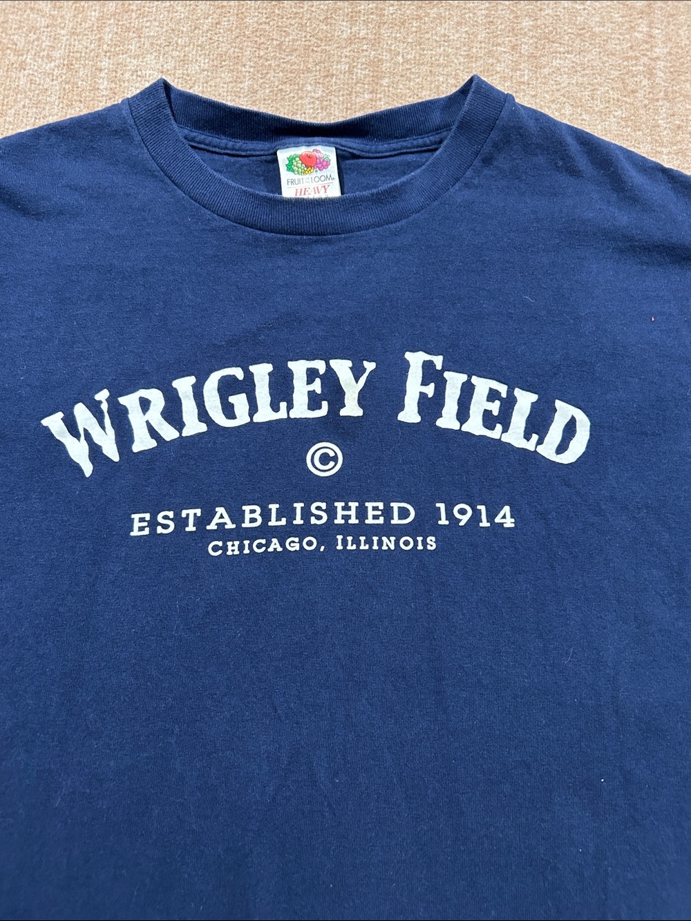 Wrigley Field XL Graphic Tee Navy Fruit of the Loom